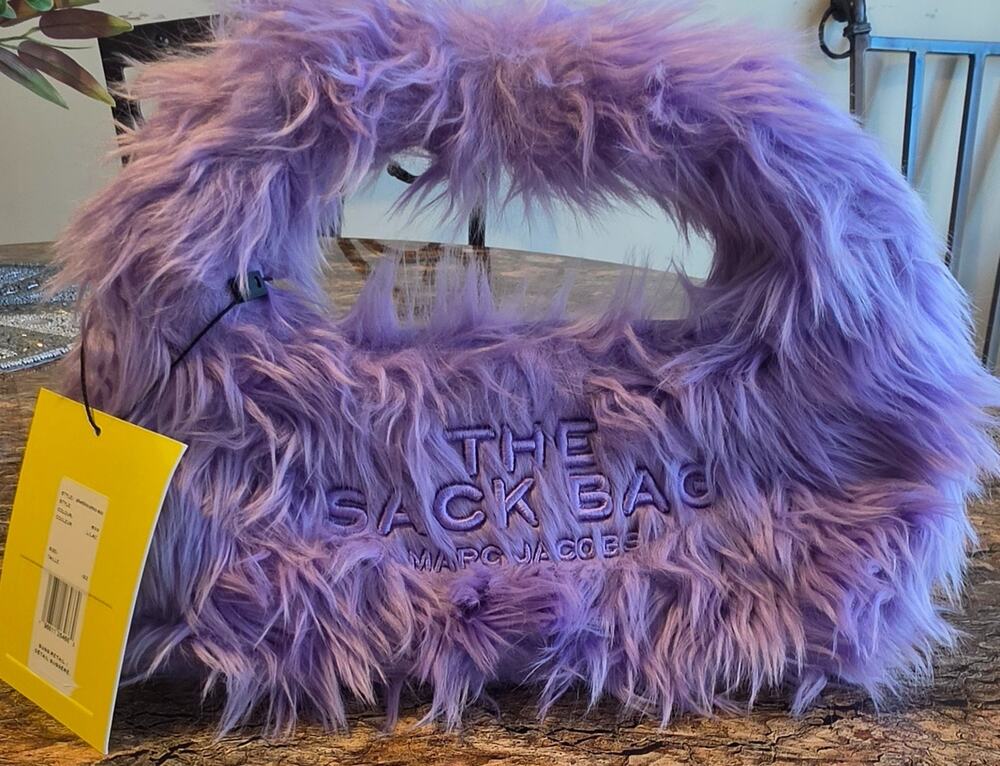 Marc Jacobs The Sack Bag Lilac Faux Fur Purple Handbag